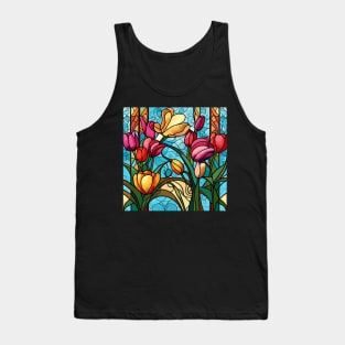 Tulip Stained Glass Art Tank Top